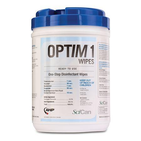 OPTIM 1 One-Step Disinfectant Wipes 3 Cans - 3 x 160 Sheets - 6" x 7"